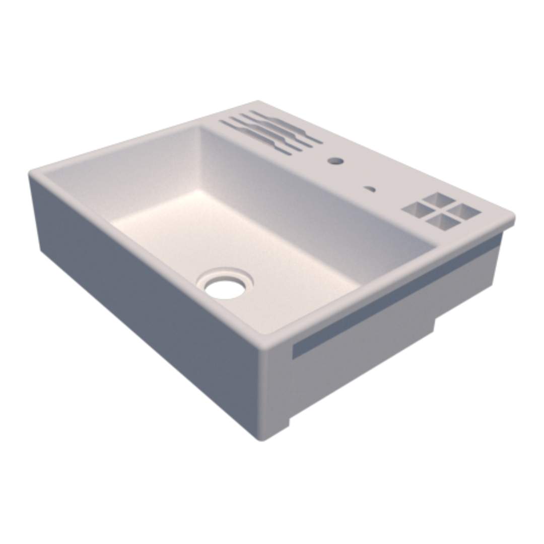 CUBA FARM SINK COM CALHA ÚMIDA GOURMET 70 CM ESTILO FAZENDA AVENTAL – DON ARTESANO