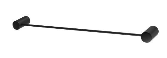 Toalheiro linear 507 36 – Preto Matte – Atria